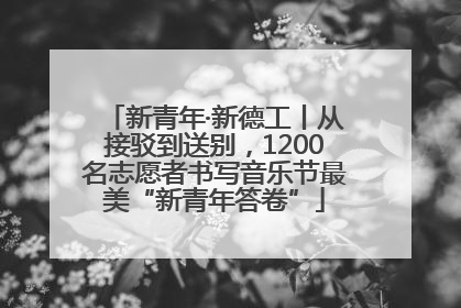 新青年·新德工丨从接驳到送别，1200名志愿者书写音乐节最美“新青年答卷”