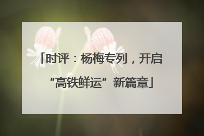 时评：杨梅专列，开启“高铁鲜运”新篇章