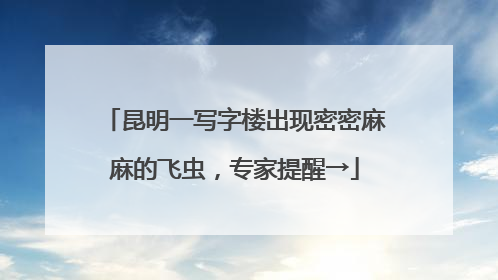 昆明一写字楼出现密密麻麻的飞虫，专家提醒→
