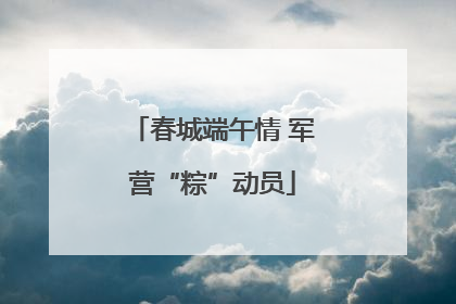 春城端午情 军营“粽”动员