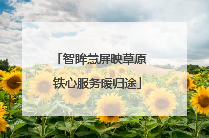 智眸慧屏映草原 铁心服务暖归途