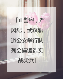 正警容，严风纪，武汉轨道公安举行队列会操锻造实战尖兵
