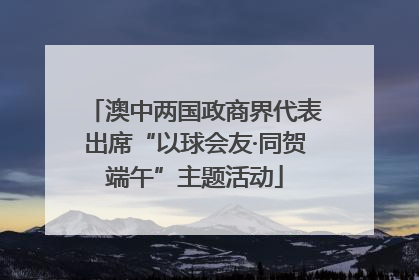 澳中两国政商界代表出席“以球会友·同贺端午”主题活动