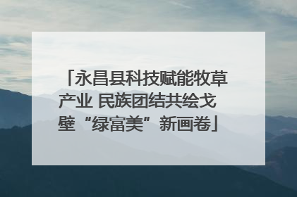 永昌县科技赋能牧草产业 民族团结共绘戈壁“绿富美”新画卷
