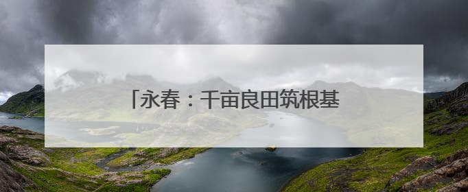 永春：千亩良田筑根基 产业融合绘“丰”景
