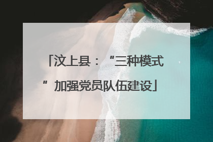 汶上县：“三种模式”加强党员队伍建设