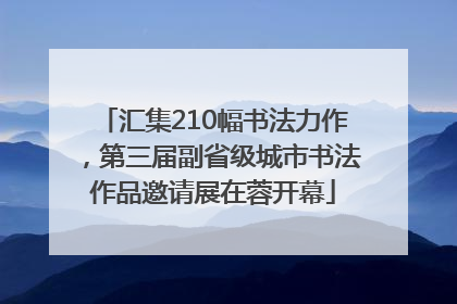 汇集210幅书法力作，第三届副省级城市书法作品邀请展在蓉开幕