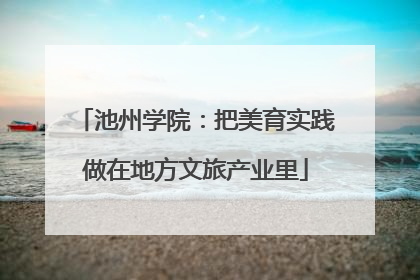 池州学院：把美育实践做在地方文旅产业里