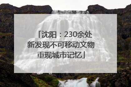 沈阳：230余处新发现不可移动文物重现城市记忆