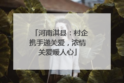 河南淇县：村企携手递关爱，浓情关爱暖人心