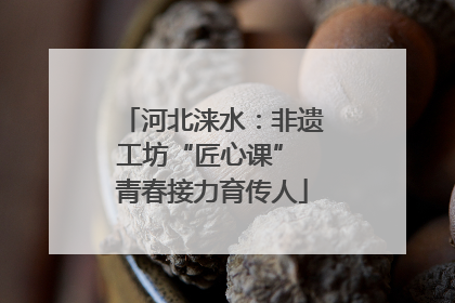 河北涞水：非遗工坊“匠心课” 青春接力育传人