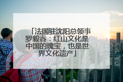 法国驻沈阳总领事罗毅睿：红山文化是中国的瑰宝，也是世界文化遗产