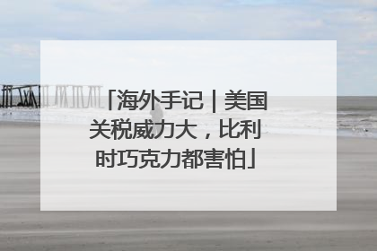 海外手记｜美国关税威力大，比利时巧克力都害怕