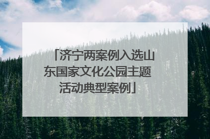 济宁两案例入选山东国家文化公园主题活动典型案例