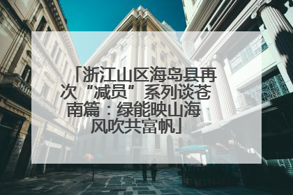 浙江山区海岛县再次“减员”系列谈苍南篇：绿能映山海 风吹共富帆