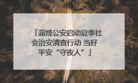 淄博公安启动夏季社会治安清查行动 当好平安“守夜人”