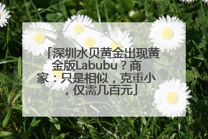 深圳水贝黄金出现黄金版Labubu？商家：只是相似，克重小，仅需几百元