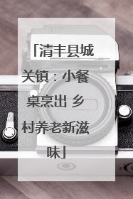 清丰县城关镇：小餐桌烹出 乡村养老新滋味