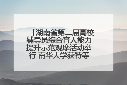 湖南省第二届高校辅导员综合育人能力提升示范观摩活动举行 南华大学获特等奖和一等奖