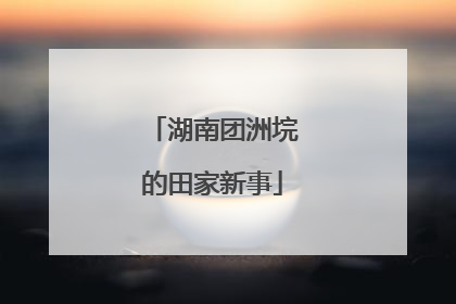 湖南团洲垸的田家新事