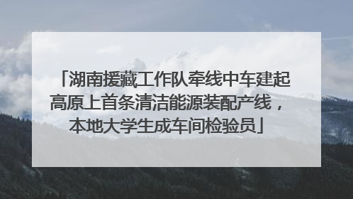湖南援藏工作队牵线中车建起高原上首条清洁能源装配产线，本地大学生成车间检验员