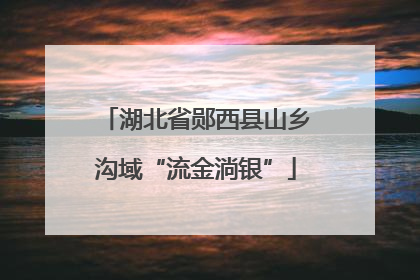 湖北省郧西县山乡沟域“流金淌银”