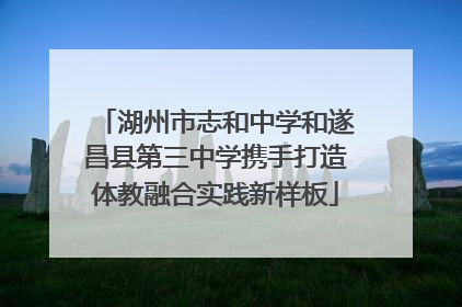 湖州市志和中学和遂昌县第三中学携手打造体教融合实践新样板