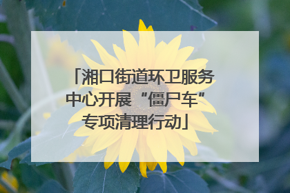 湘口街道环卫服务中心开展“僵尸车”专项清理行动