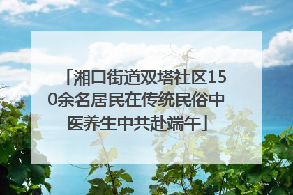 湘口街道双塔社区150余名居民在传统民俗中医养生中共赴端午