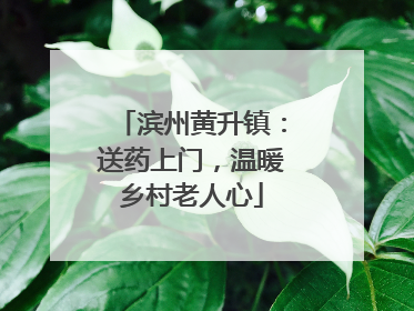 滨州黄升镇：送药上门，温暖乡村老人心