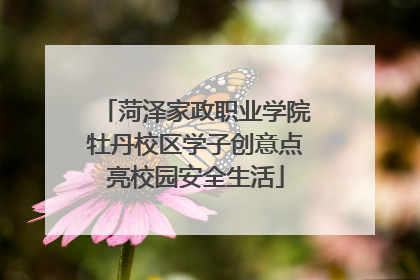 菏泽家政职业学院牡丹校区学子创意点亮校园安全生活
