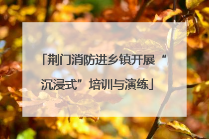 荆门消防进乡镇开展“沉浸式”培训与演练