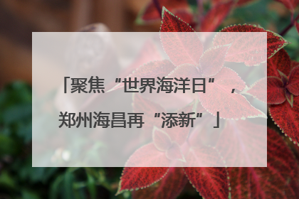 聚焦“世界海洋日”，郑州海昌再“添新”