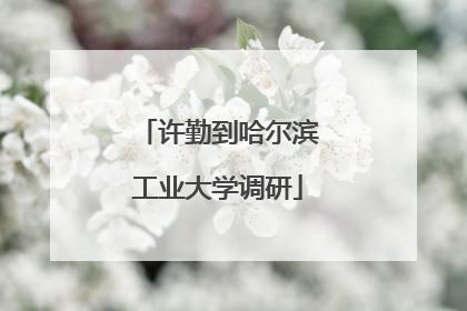 许勤到哈尔滨工业大学调研