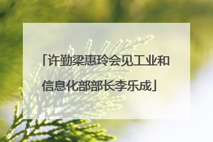 许勤梁惠玲会见工业和信息化部部长李乐成