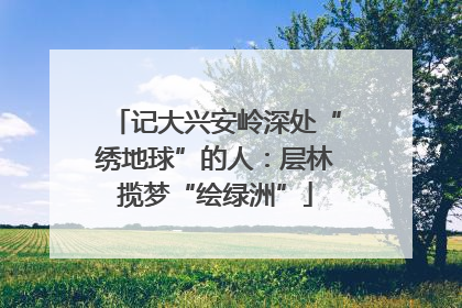记大兴安岭深处“绣地球”的人：层林揽梦“绘绿洲”