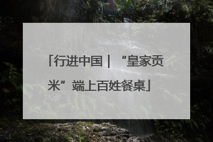 行进中国｜“皇家贡米”端上百姓餐桌