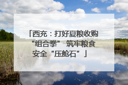 西充：打好夏粮收购“组合拳” 筑牢粮食安全“压舱石”