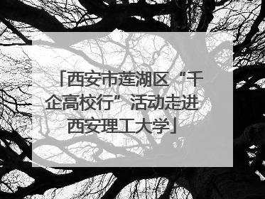 西安市莲湖区“千企高校行”活动走进西安理工大学