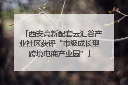 西安高新配套云汇谷产业社区获评“市级成长型跨境电商产业园”