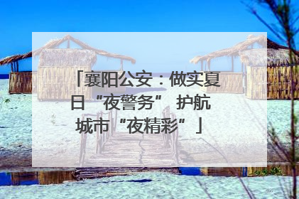 襄阳公安：做实夏日“夜警务” 护航城市“夜精彩”