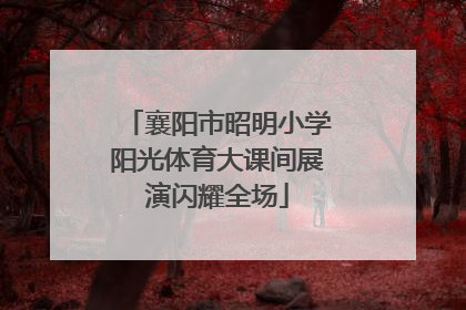 襄阳市昭明小学阳光体育大课间展演闪耀全场