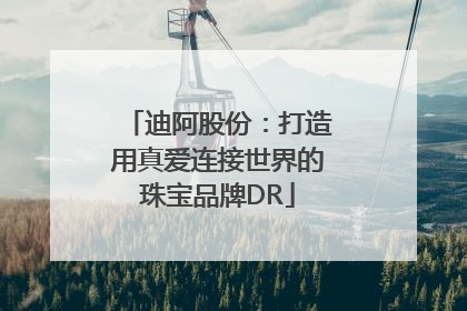 迪阿股份：打造用真爱连接世界的珠宝品牌DR