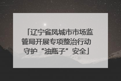 辽宁省凤城市市场监管局开展专项整治行动守护“油瓶子”安全