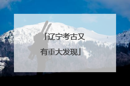 辽宁考古又有重大发现