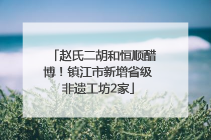 赵氏二胡和恒顺醋博！镇江市新增省级非遗工坊2家
