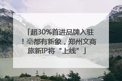 超30%首进品牌入驻！亳都有新象，郑州文商旅新IP将“上线”