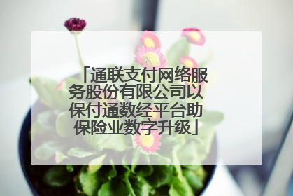 通联支付网络服务股份有限公司以保付通数经平台助保险业数字升级