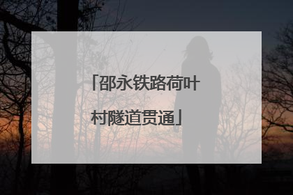 邵永铁路荷叶村隧道贯通