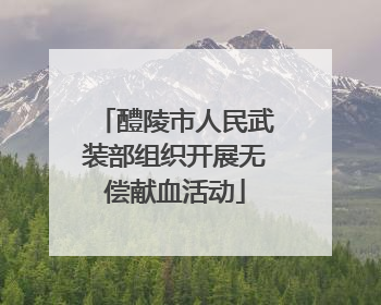 醴陵市人民武装部组织开展无偿献血活动